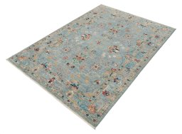 Close-up detail of New Farahan rug from Pakistan showing Wool weave