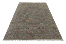 Surface texture of New Samarkand rug with natural Wool and intricate pattern