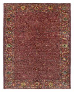 Full view of New Farahan rug from Pakistan, 194 × 152 cm in Red tones