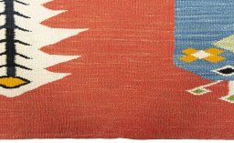 Central medallion detail of New Kilim Dastan rug from Turkey