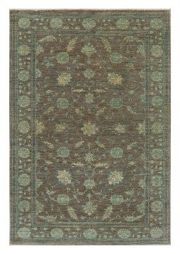 Full view of New Farahan rug from Pakistan, 179 × 124 cm in Gray tones