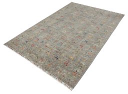 Close-up detail of New Samarkand rug from Pakistan showing Wool weave