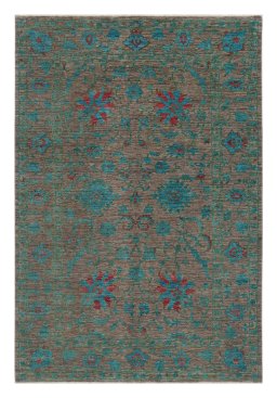 Full view of New Farahan rug from Pakistan, 246 × 166 cm in Gray tones