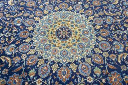 Central medallion detail of 2000s Kashmar rug from Iran / Persia
