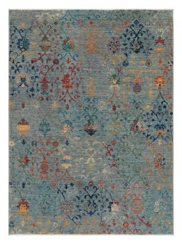 Full view of New Haj-jalili rug from Pakistan, 202 × 148 cm in Blue tones