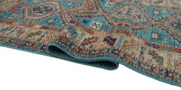 Close-up detail of New Kazak rug from Pakistan showing Wool weave