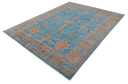 Close-up detail of New Farahan rug from Pakistan showing Wool weave