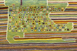 Full view of New Kilim Dastan rug from Turkey, 109 × 80 cm in Multi Color tones