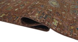 Close-up detail of New Samarkand rug from Pakistan showing Wool weave