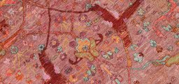 Central medallion detail of New Farahan rug from Pakistan