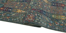 Close-up detail of New Haj-jalili rug from Pakistan showing Wool weave
