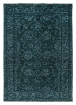 Full view of New Farahan rug from Pakistan, 203 × 149 cm in Green tones