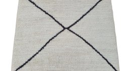Surface texture of New Morocco rug with natural Wool and intricate pattern