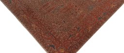 Backside of handmade New Haj-jalili rug showing knot structure and weave density