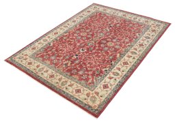 Close-up detail of New Farahan rug from Pakistan showing Wool weave