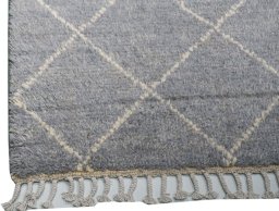 Close-up detail of New Morocco rug from Pakistan showing Wool weave