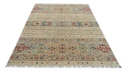 Surface texture of New Samarkand rug with natural Wool and intricate pattern