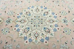 Central medallion detail of New Kashan rug from Iran / Persia