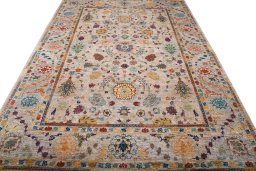 Surface texture of Unknown Haj-jalili rug with natural Cotton and intricate pattern