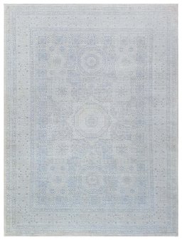 Full view of New Mamluk rug from Pakistan, 430 × 313 cm in Beige tones