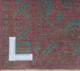 Corner detail of New Farahan rug showing border pattern and Wool pile