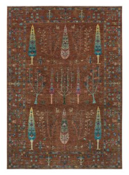 Full view of New Farahan rug from Pakistan, 333 × 241 cm in Yellow tones