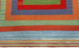 Central medallion detail of New Kilim Sofre rug from Turkey