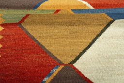 Full view of New Modern Design rug from Turkey, 190 × 105 cm in Multi Color tones