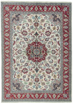 Full view of 2000s Sarough rug from Iran / Persia, 300 × 212 cm in Beige tones