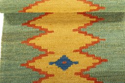 Full view of New Modern Design rug from Turkey, 185 × 52 cm in Multi Color tones