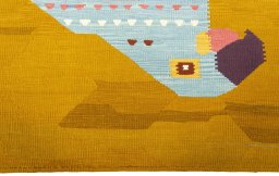 Central medallion detail of New Kilim Dastan rug from Turkey