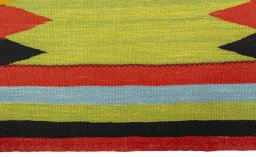 Central medallion detail of New Kilim Sofre rug from Turkey