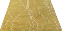 Surface texture of New Morocco rug with natural Wool and intricate pattern