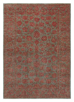Full view of New Farahan rug from Pakistan, 240 × 167 cm in Gray tones