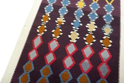 Surface texture of New Modern Design rug with natural Wool and intricate pattern