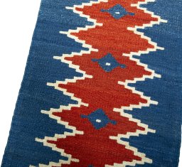 Surface texture of New Modern Design rug with natural Wool and intricate pattern