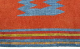 Central medallion detail of New Kilim Sofre rug from Turkey