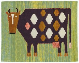 Full view of New Kilim Dastan rug from Turkey, 181 × 144 cm in Multi Color tones