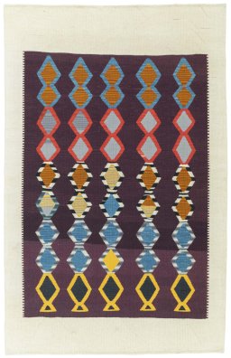 Full view of New Modern Design rug from Turkey, 199 × 127 cm in Red tones