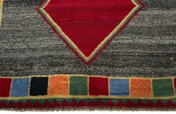 Central medallion detail of 1970s Persian Gabbeh rug from Iran / Persia