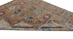Central medallion detail of New Kazak rug from Pakistan