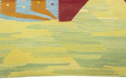 Central medallion detail of New Kilim Dastan rug from Turkey