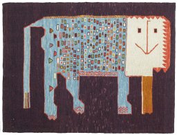 Full view of New Kilim Dastan rug from Turkey, 101 × 76 cm in Multi Color tones