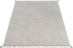 Corner detail of New Morocco rug showing border pattern and Wool pile