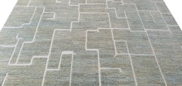 Surface texture of New Morocco rug with natural Wool and intricate pattern