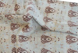 Full view of New Farahan rug from Pakistan, 204 × 157 cm in Beige tones