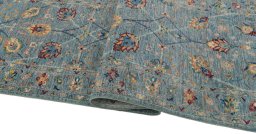 Close-up detail of New Haj-jalili rug from Pakistan showing Wool weave