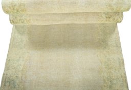Full view of 1950s Vintage rug from Pakistan, 514 × 91 cm in Red tones