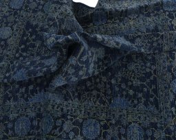 Full view of New Farahan rug from Pakistan, 243 × 197 cm in Blue tones