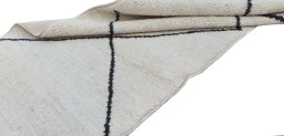 Close-up detail of New Morocco rug from Pakistan showing Wool weave